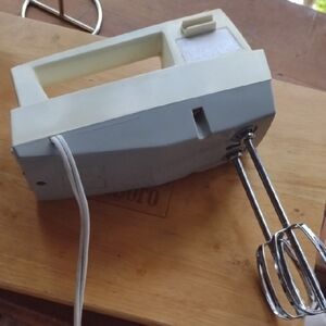Vintage Hand Mixer in Gray and Cream
